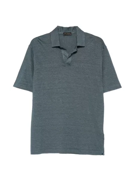 Tricou Dell'oglio cu decolteu în V albastru