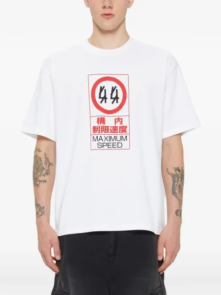 Grafic tricou 44 Label Group cu imagine din jerseu alb