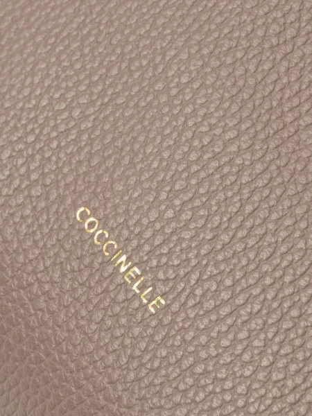 Top Coccinelle din piele maro