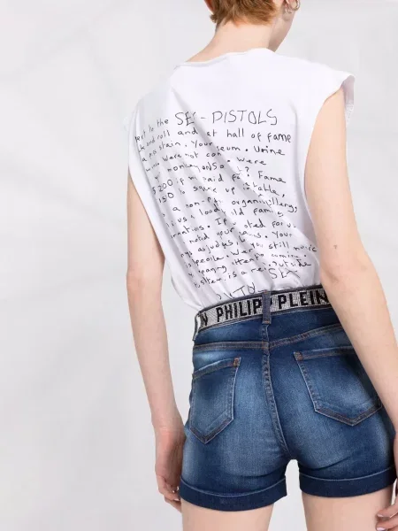 Kalhoty Philipp Plein s kamínky modré