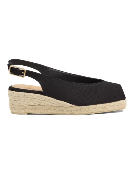 Espadryle Castaner na koturnie czarne