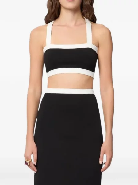 Pletený top Nina Ricci černý