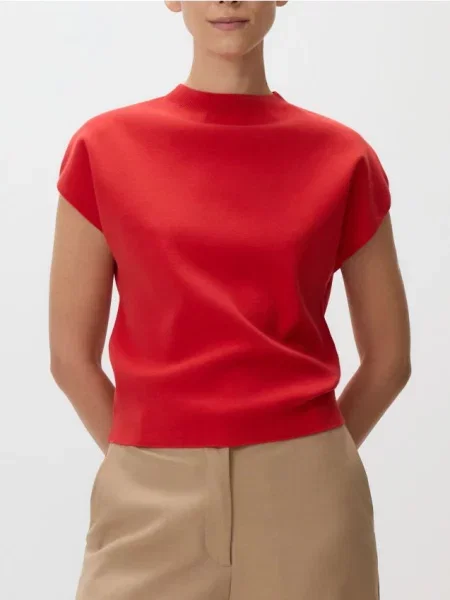 Reserved Блузка з коміром-стійкою червоний