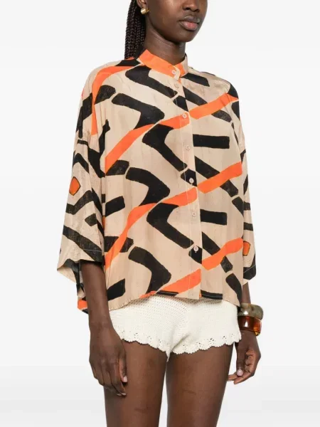 Koszula Dixie z nadrukiem w abstrakcyjne wzory