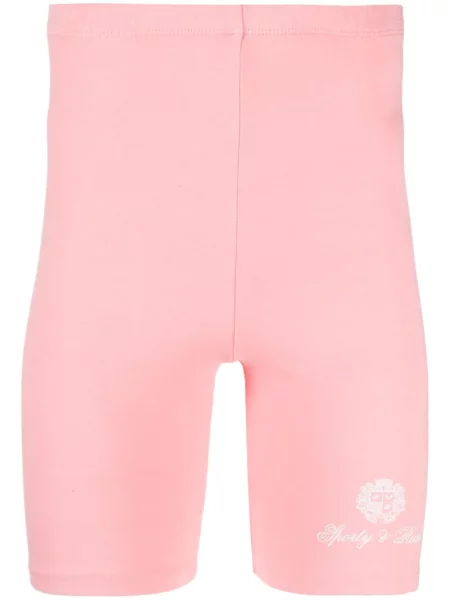 Pantaloni scurți de sport Sporty & Rich cu imagine roz