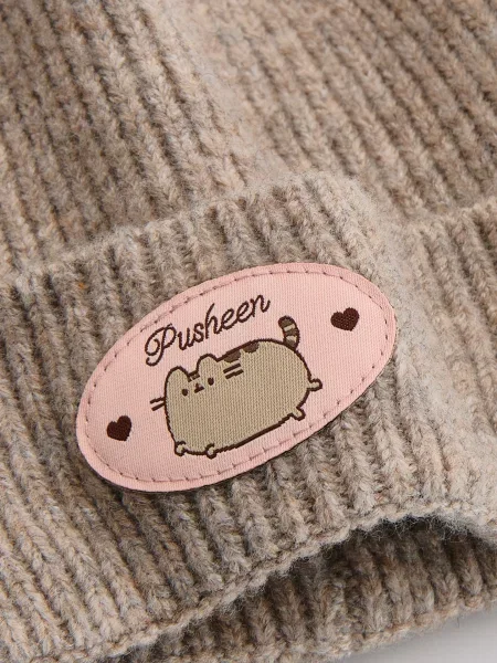 Reserved Шапка Pusheen з вовною бежевий