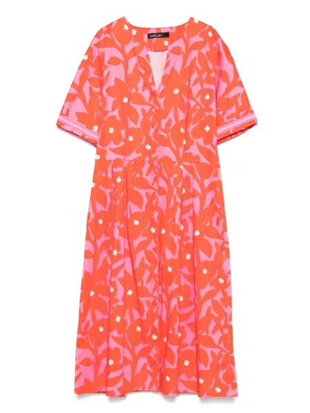 Rochie midi Marccain cu model floral cu imagine portocaliu