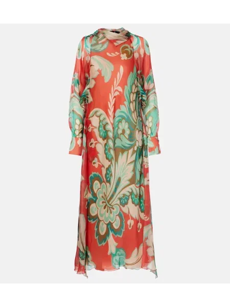 Rochie maxi Etro de mătase de costum