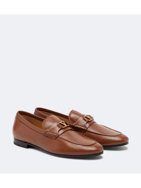 Pantofi loafer Valentino Garavani din piele maro