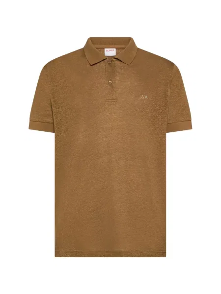 Tricou polo Sun68 cu autograf maro