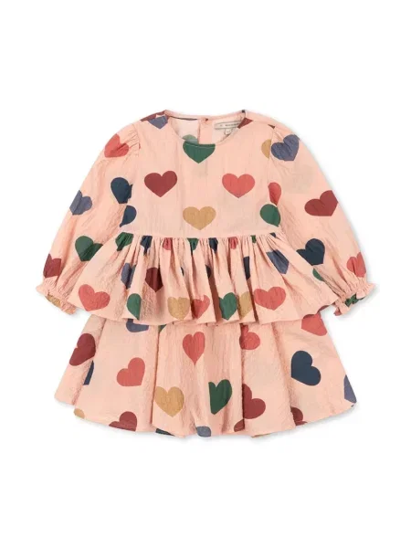 Konges Sløjd Dievčenské šaty ELIN DRESS GOTS ružová