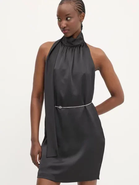 HUGO sukienka mini prosta czarny