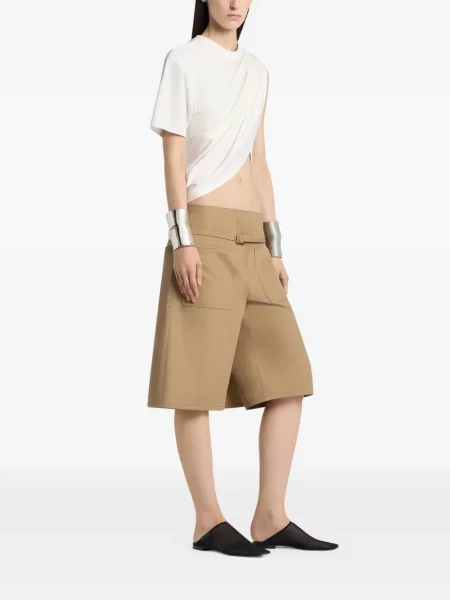 Tricou Courreges asimetric alb