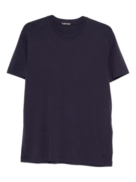 Tricou Tom Ford cu decolteu rotund albastru