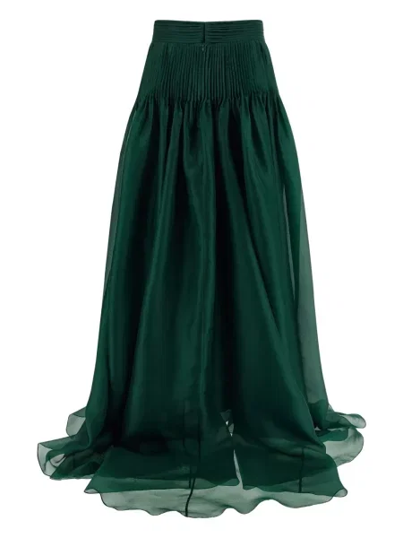 Fustă Carolina Herrera din organza verde