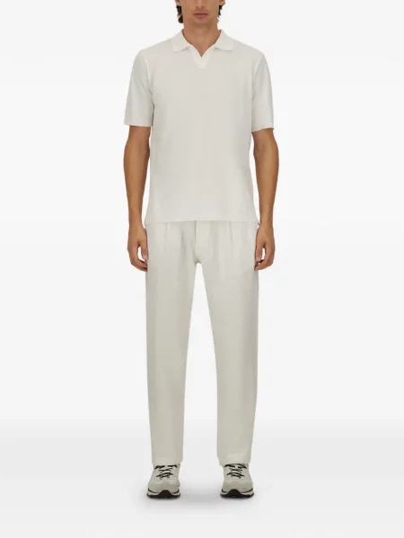 Tricou polo Herno tricotate alb