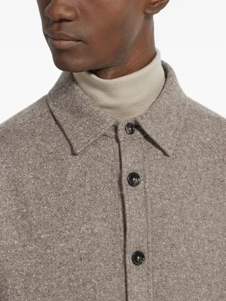 Cămașă Zegna de mătase maro