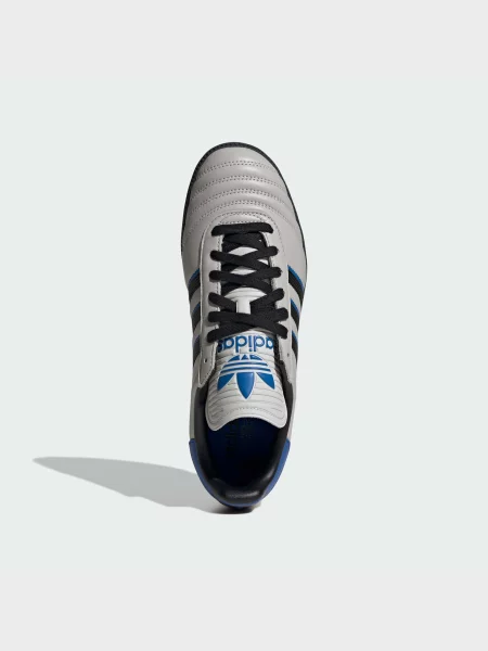 Кожаные кеды Adidas серые