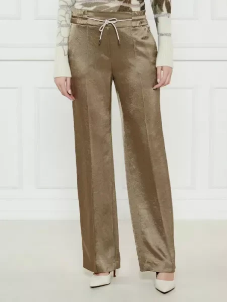 Marc Cain De satin pantaloni WASHINGTON | regular waist kaki