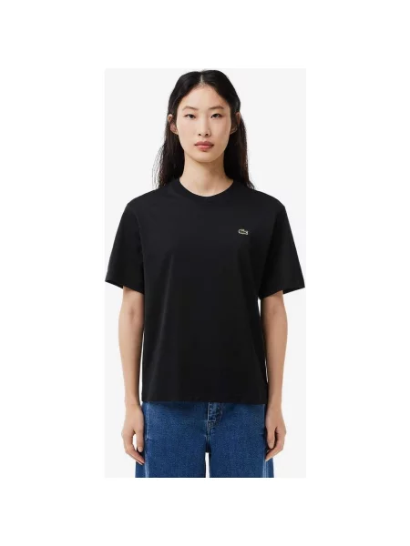Koszulka Lacoste Relaxed Fit Logo krótki rękaw 34 czarna