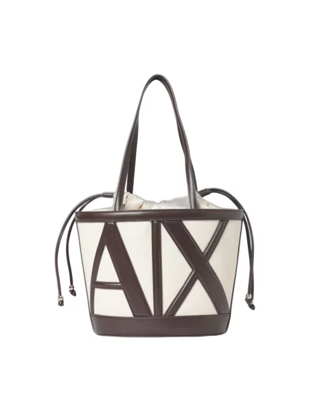 Kapelusz Armani Exchange brązowy