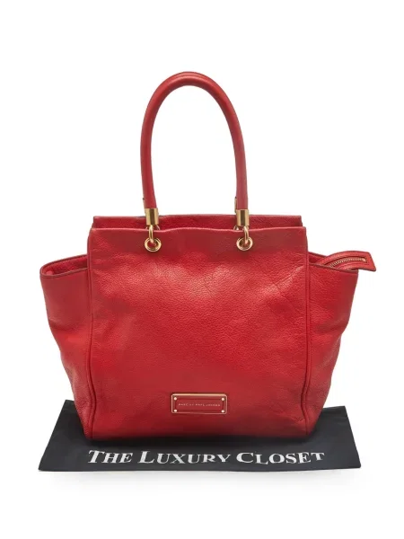 Bőr shopper táska Marc By Marc Jacobs piros