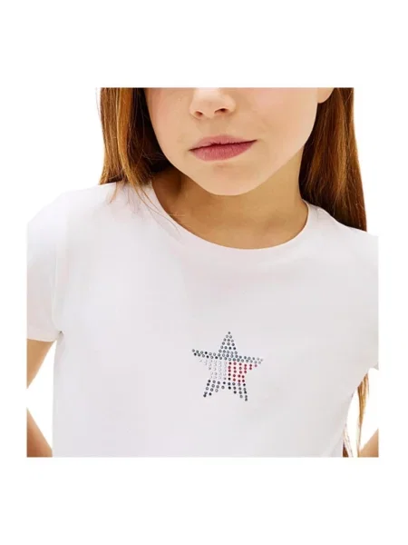 Tricou copii Tommy Hilfiger alb