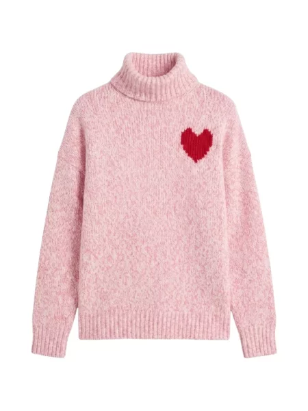 Pulover Chinti & Parker cu motiv cu inimi roz