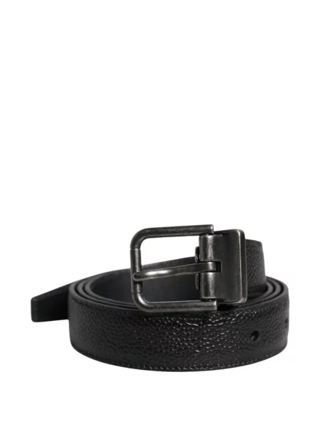 Δερμάτινος ζωσμένος ζώνη Dolce & Gabbana μαύρο