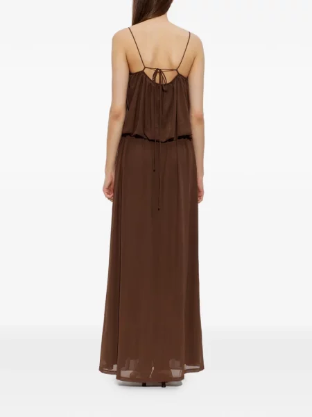 Rochie maxi Gestuz plasă maro