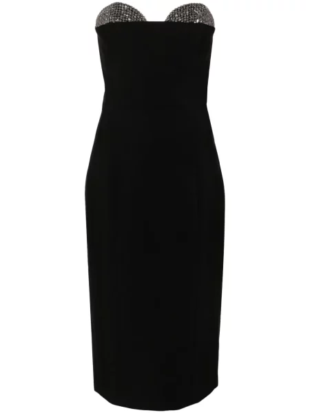 Rochie midi Genny cu paiete până la genunchi de costum negru