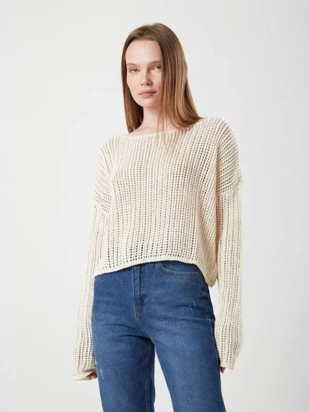 MixRay Pulover Pullover svetlo bež