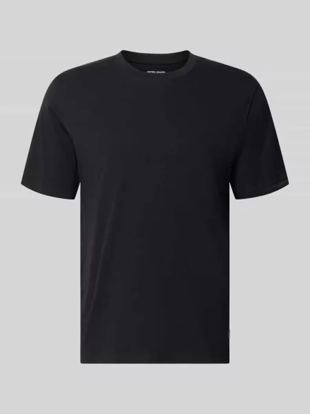 T-shirt z okrągłym dekoltem model ORGANIC' Jack & Jones czarna