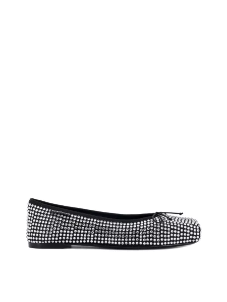 Balerinki Alexander Wang z kokardką czarne