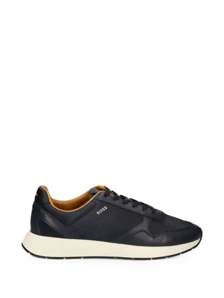 Sneakerși Boss din piele albastru