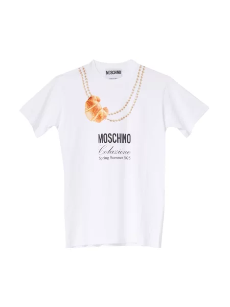 Koszulka Moschino z nadrukiem biała