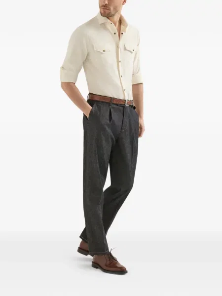 Pantaloni Brunello Cucinelli albastru