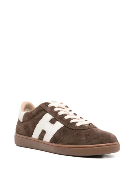 Sneakerși Hogan din piele de căprioară maro