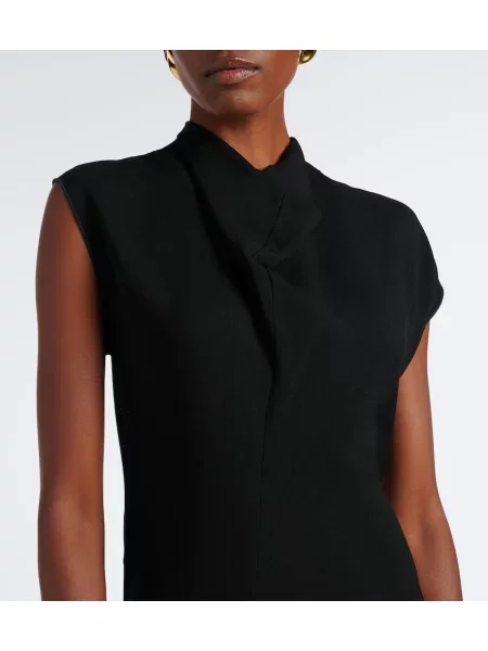 Rochie midi Victoria Beckham drapată negru