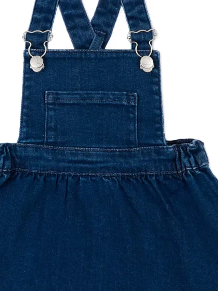 Sukienka jeansowa dziecięca Petit Bateau niebieska