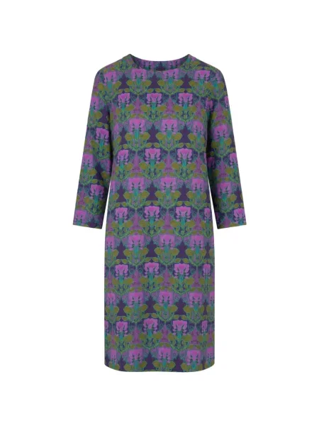 Rochie mini Laura Urbinati cu model floral cu imagine violet