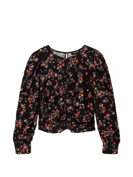 Bluză Desigual cu model floral negru