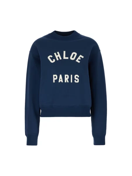 Bluza Chloe ze stójką z autografem niebieska