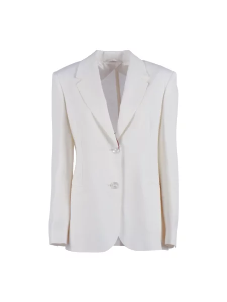 Lniana marynarka Max Mara Studio beżowa