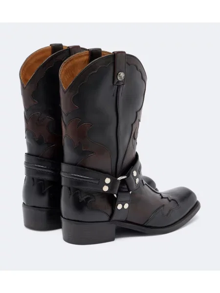 Botine Versace din piele negru