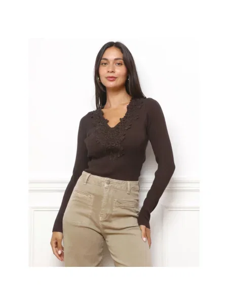 Pulover La Modeuse maro