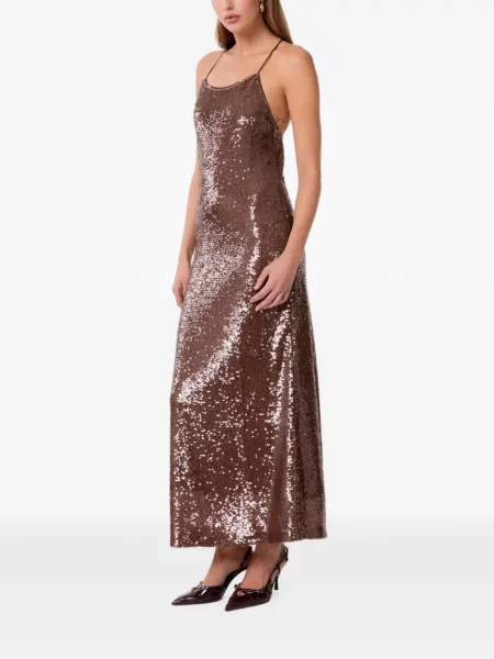 Rochie maxi Gaëlle Paris cu paiete maro