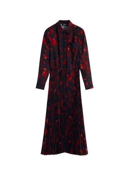 Desigual Rochie tip bluză roșu / roşu închis negru