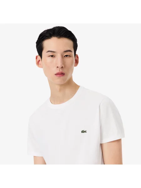 Футболка Lacoste с круглым вырезом белая