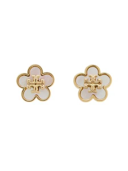 Tory Burch Náušnice Kira Flower Zlatá